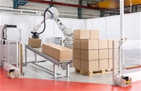  Ứng dụng Robot xếp hàng lên pallet trong nhà máy sản xuất